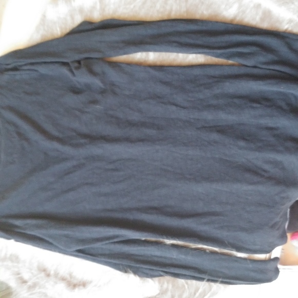 Hollister Co• Y2k Bella Swan Navy Blue Basic V-Neck Fitted Long Sleeve Shirt M - Picture 5 of 5